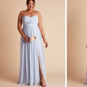 birdy grey ice blue grace convertible gown with slit